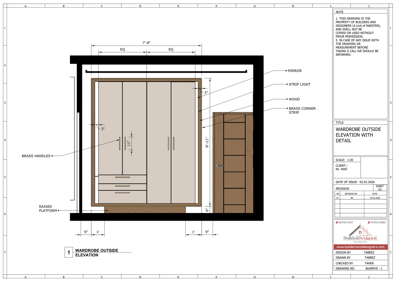 Mr. Rafi, interior project, sahakar nagar.