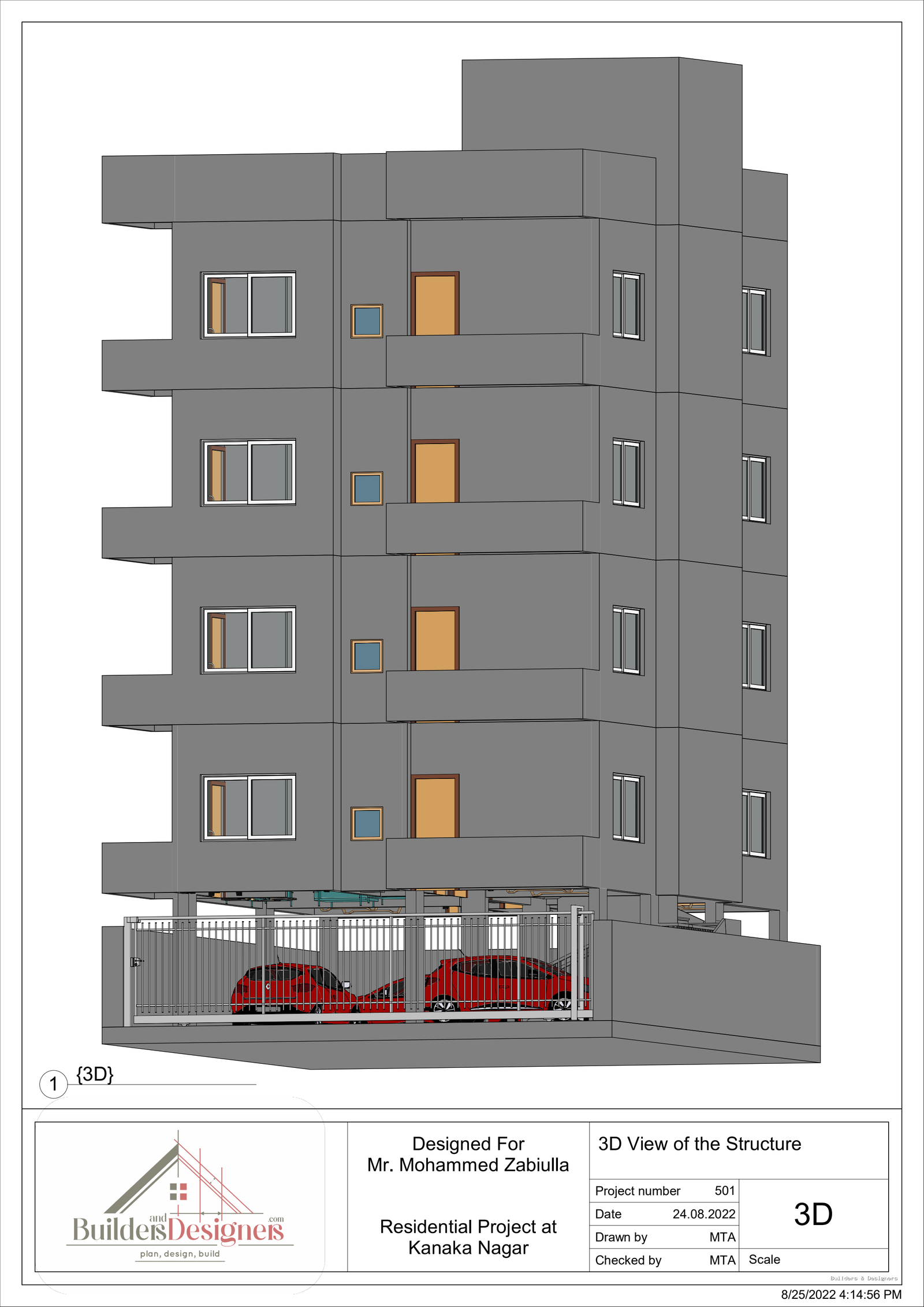 G+4 Zabiulah Residential Project, Kanaka Nagar