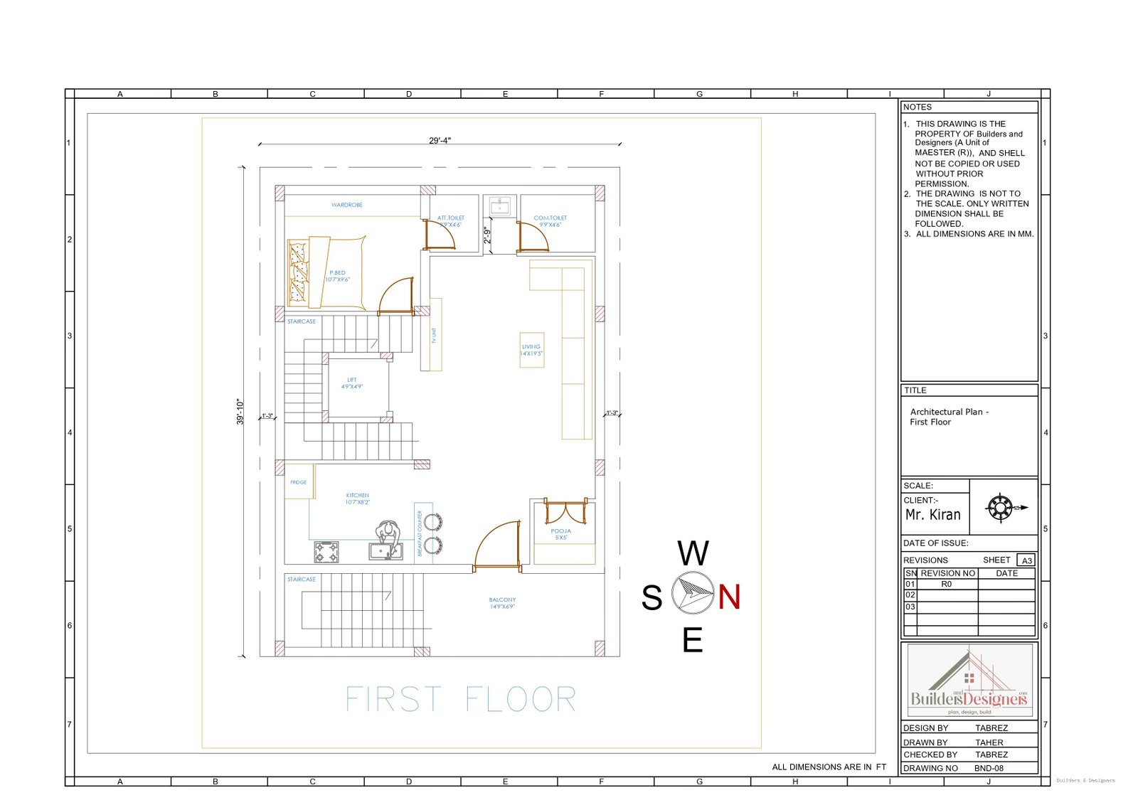 Mr. Kiran G+2 Residential Building, Tiptur.